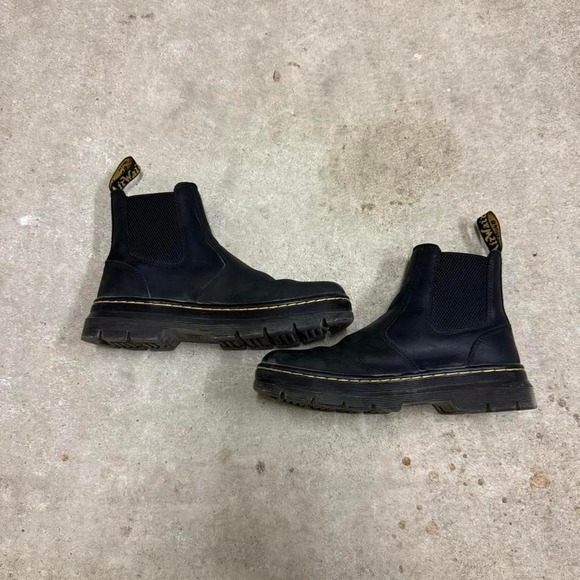Dr. Martens Black Leather Chelsea Boots 2976 Punk Goth Size 8